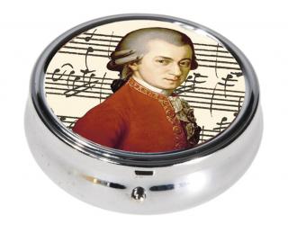 Gyógyszeres fémdoboz, 3 fakkos - Mozart