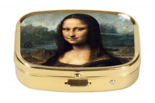 Gyógyszeres fémdoboz - Leonardo da Vinci: Mona Lisa