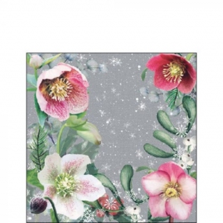 Helleborus Orientalis Grey papírszalvéta 25x25cm,  20 db-os