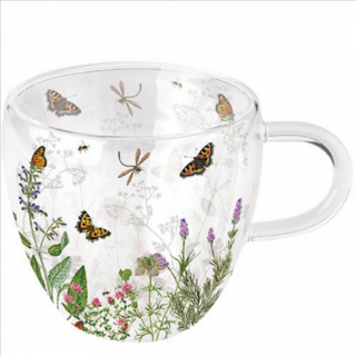 Herb Garden duplafalú üvegcsésze 250ml