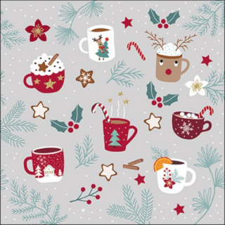 Hot Drinks papírszalvéta 33x33cm, 20db-os