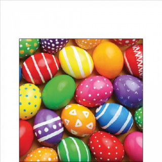 Húsvéti szalvéta 25x25cm, 20db-os Painted Easter eggs