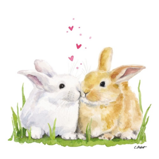 Húsvéti szalvéta - 33x33cm, 20db-os - Easter Kiss