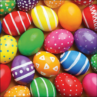 Húsvéti szalvéta 33x33cm, 20db-os Painted Easter eggs