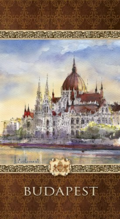 Jegyzettömb - 85x153mm, 144 vonalas oldal - Budapest