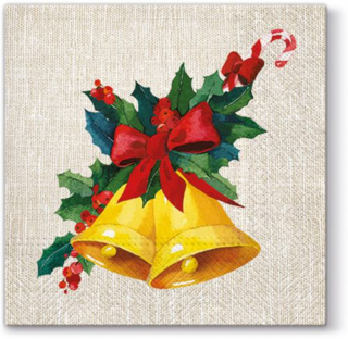 Jingle Bells papírszalvéta 33x33cm,  20 db-os