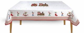Karácsonyi asztalterítő - 145x250cm - 100% pamut, Polar Express