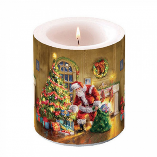 Karácsonyi átvilágítós gyertya 10x10xcm Gifts under Christmas tree