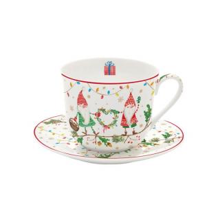 Karácsonyi Manós porcelán reggeliző csésze  - 400ml - Ready for Christmas