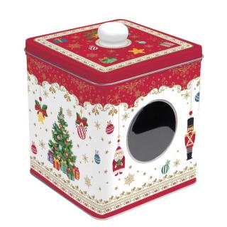 Karácsonyi mintás Ablakos fémdoboz - Christmas Ornaments