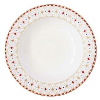 Karácsonyi mintás Porcelán mélytányér - Christmas Wonderland