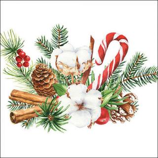 Karácsonyi papírszalvéta - 33x33cm, 20db-os - Christmas arrangement
