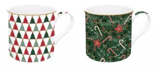 Karácsonyi porcelán bögre szett - Atmosphere, Fancy Christmas