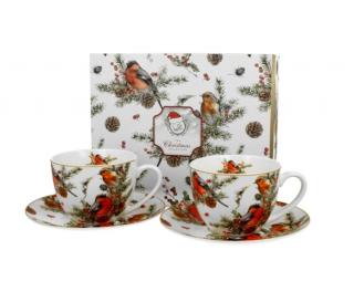 Karácsonyi Porcelán Csésze szett - 280ml - Christmas Birds