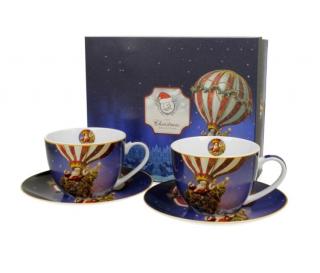 Karácsonyi Porcelán Csésze szett - 280ml - Santa Balloon