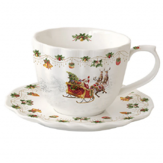 Karácsonyi porcelán csésze szett - 300ml - Nostalgic Christmas