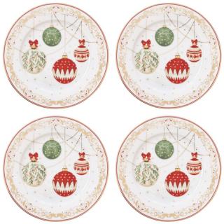Karácsonyi porcelán desszert tányér szett Christmas Eve