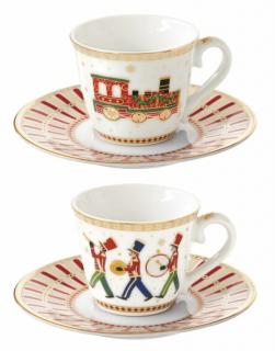 Karácsonyi porcelán eszpresszó csésze szett - 80ml - Polar Express