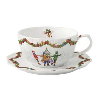 Karácsonyi porcelán teás csésze - 300ml - Christmas Round Dance