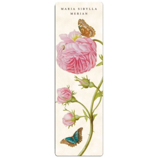 Könyvjelző 5x16cm, Maria Sibylla Merian: Rose, bright pink