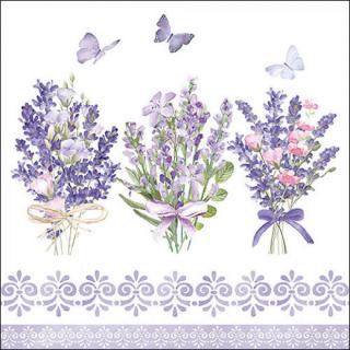 Levendula virágos papírszalvéta 33x33cm, 20db-os Lovely lavender