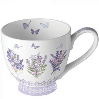 Levendula virágos porcelán bögre 450ml Lovely lavender