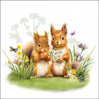 Little squirrels papírszalvéta 33x33cm, 20db-os