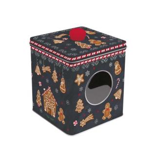 Mézeskalács karácsonyi ablakos fémdoboz - Gingerbread