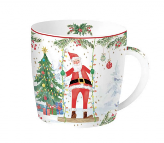 Mikulásos porcelán bögre szett - 350ml - Joyful Santa