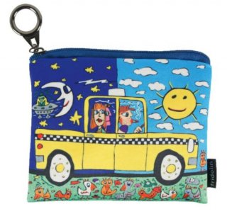 Mini pénztárca - James Rizzi: Taxi and Some Pigeons