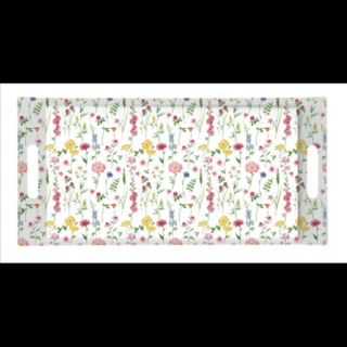 Műanyag tálca - 40x19cm - Atmosphere, Meadow Flowers
