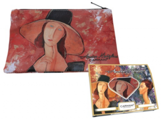 Műbőr neszeszer - Modigliani: Jeanne Hebuterne kalapban