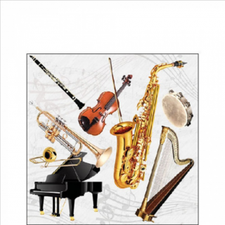Music instruments papírszalvéta 25x25cm, 20db-os