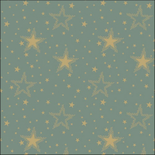 Night sky gold/sage papírszalvéta 33x33cm, 20db-os