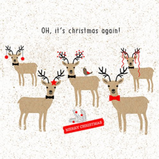 Oh.Christmas again! papírszalvéta 33x33cm, 20 db-os