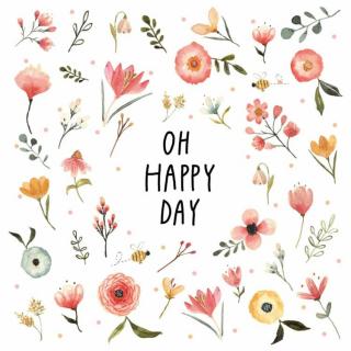 Oh Happy Day papírszalvéta 33x33cm, 20db-os