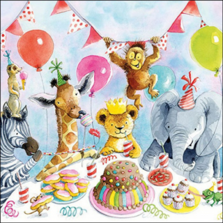 Party animals papírszalvéta 33x33cm, 20db-os