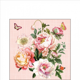 Peony bouquet papírszalvéta 25x25cm, 20db-os