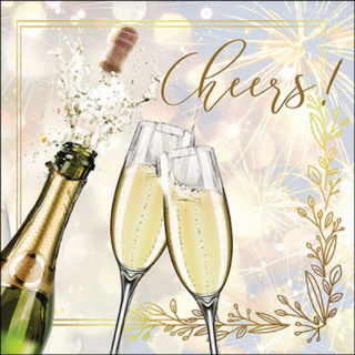 Popping bottle papírszalvéta 33x33cm, 20db-os