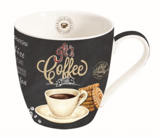 Porcelán bögre - 350ml - It's Coffee Time White