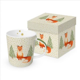 Porcelán bögre 400ml Snowflakes  Fox