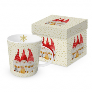 Porcelán bögre 400ml Stars  Snowflakes