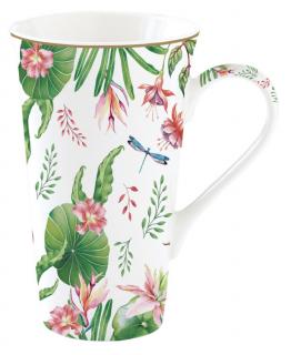 Porcelán bögre - 600ml - Botanic Chic