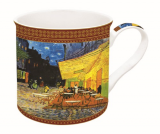 Porcelán bögre dobozban - 300ml - Van Gogh: Kávéház éjjel