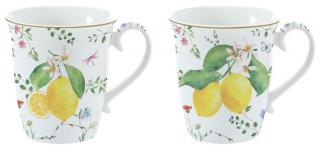 Porcelán bögre szett - 275ml - Fleurs et Citrons