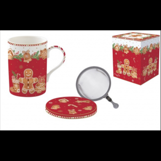 Porcelán bögre szett - 350ml - Fancy Gingerbread
