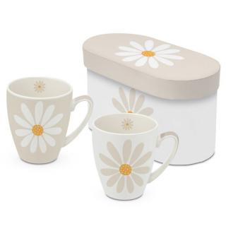 Porcelán bögre szett - 350ml - Happy Flower