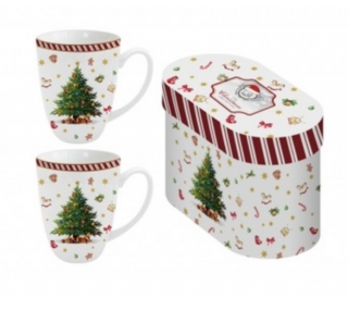 Porcelán bögre szett - 380ml - Christmas Tree