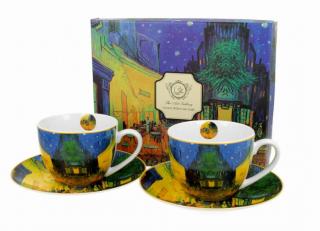 Porcelán csésze szett - 280ml - Van Gogh: Kávéház éjjel