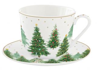 Porcelán csésze szett - 400ml - Festive Trees